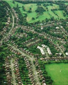 Aerial Photograph of Road surrounding Hampstead Golf Club