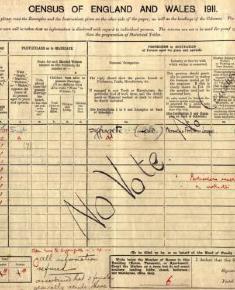 Beatrice Le Mesurier 1911 spoiled census form