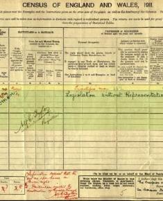 Edith How-Martin 1911 spoiled census form