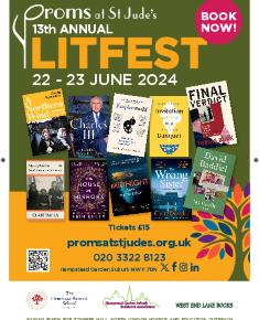 Proms at St Judes for 2024 - LitFest poster