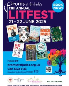 Proms at St Judes for 2025 - LitFest poster