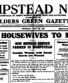 Hampstead News June 13th 1940