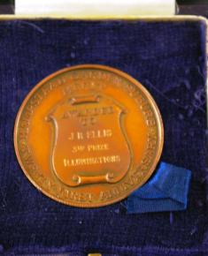 Medal for HGS 21st Anniversary Illuminations, 3rd place awarded to J R Ellis 1928