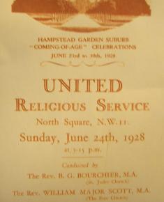 Coming of age service, 1928