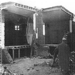 Synagogue after being struck by bomb 1941