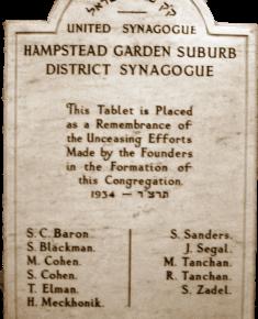 Synagogue Rememberance Tablet for Founders