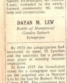 Synagogue Silver Jubilee Article