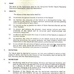 Residents Association Constitution 1984