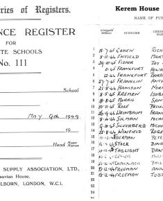 Kerem School first register