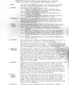 Residents Association Constitution 1951