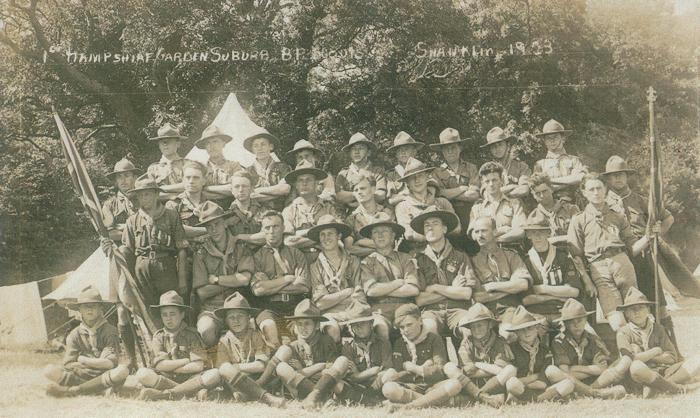 Free Church archive - 1st Hampstead Garden Suburb scouts -  Shanklin 1923 