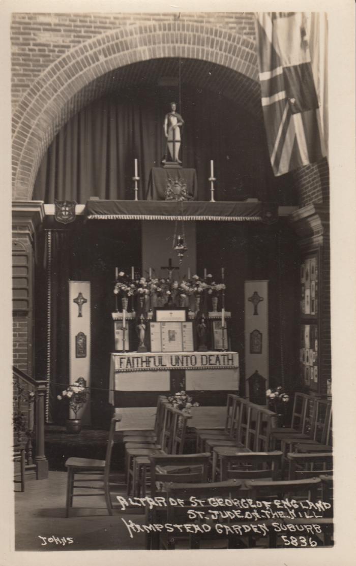 St. Jude-on-the-Hill interior - altar of St. George of England