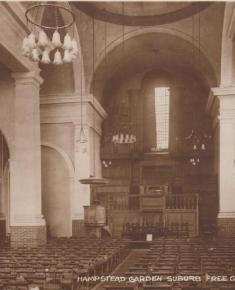 The Free Church interior - east window