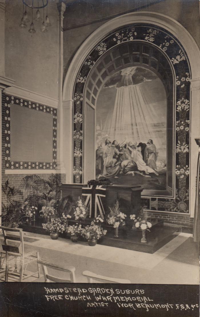 The Free Church interior - war memorial