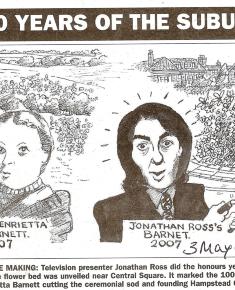 Ham and High Cartoon - Henrietta Barnett and Jonathan Ross