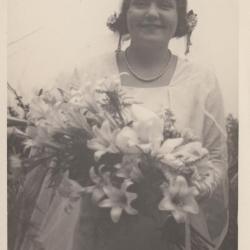 Edith Faulkner on her wedding day 5 December 1931