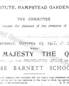 Invitation to Queen Mary Visit 1918
