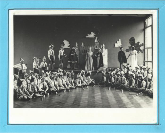 School play, labelled 1955