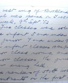 West wing opened on 9.9.1952 for 5 classes (3 Infant &amp; 2 Junior)