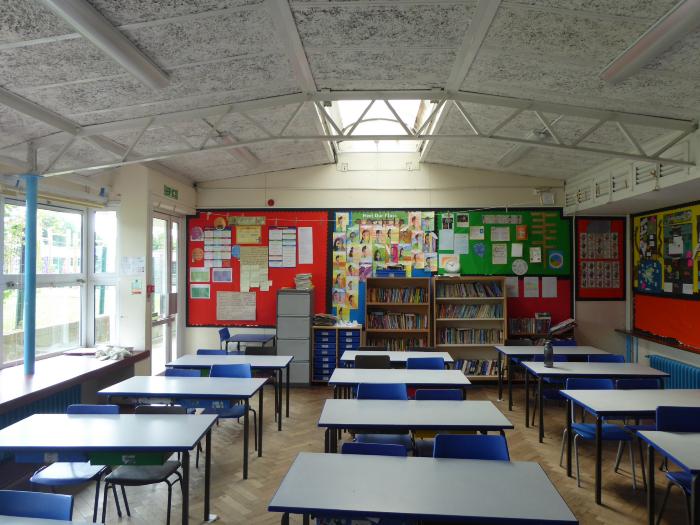 Junior school classroom with skylight