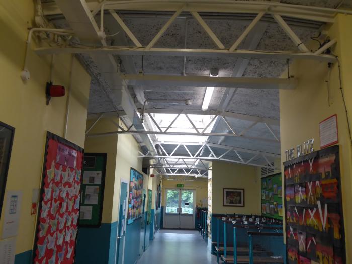 Corridor showing ceiling structure