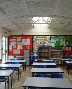 Junior school classroom with skylight