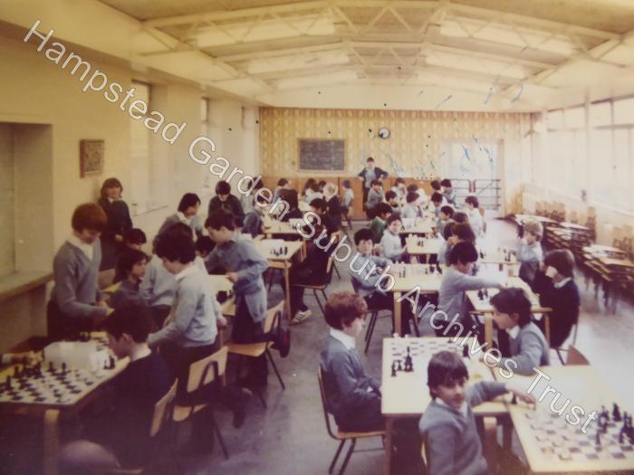 Chess pupils in Junior school 1980s