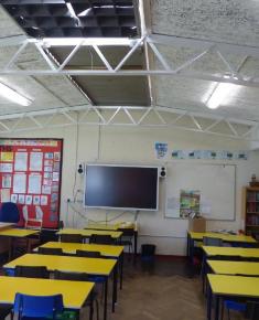 Classroom with ceiling detail