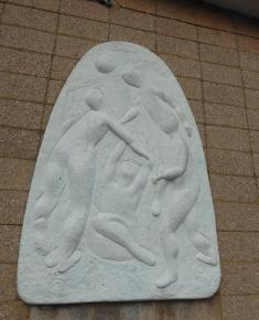 Original relief on Infant school from 1950s