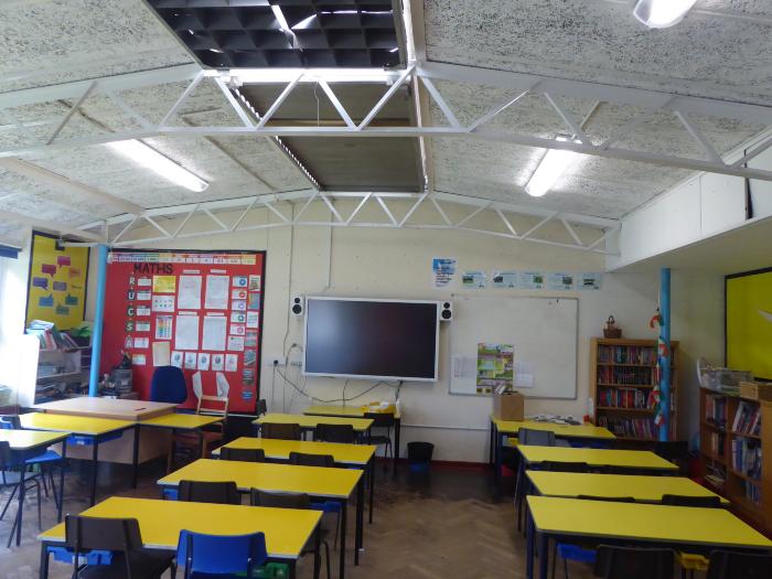 Classroom with ceiling detail
