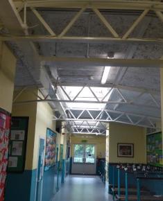 Corridor showing ceiling structure