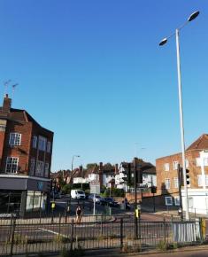 Market Place shops junction with Ossulton Way