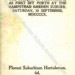 Script of "Masque of Fairthorpe" 1910