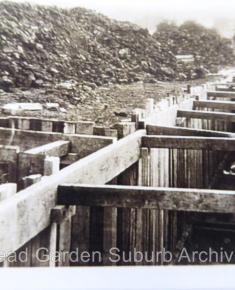 Air raid shelters being prepared