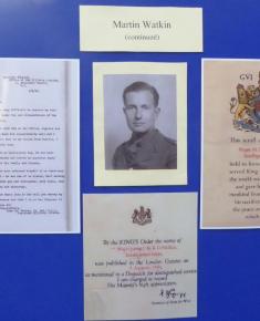 Free Church Memorial display for The Fallen in WW2 - Martin Ralph George Watkin bio2