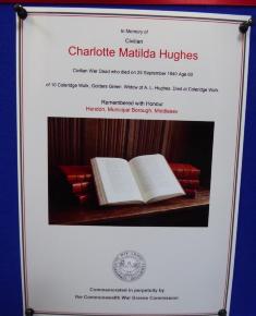 Free Church Memorial display for The Fallen in WW2 - Charlotte Matilda Hughes