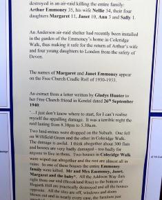 Free Church Memorial display for The Fallen in WW2 - The Emmoney Family members bio