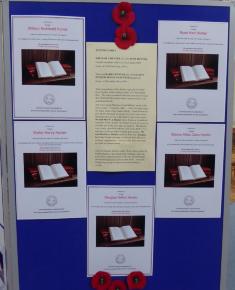 Free Church Memorial display for The Fallen in WW2 - The Hunter Family members