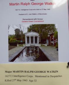 Free Church Memorial display for The Fallen in WW2 - Martin Ralph George Watkin