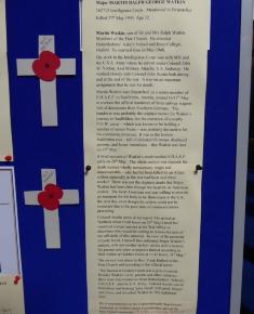 Free Church Memorial display for The Fallen in WW2 - Martin Ralph George Watkin bio1