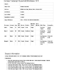 Census 1911 - 06 Middleton Road