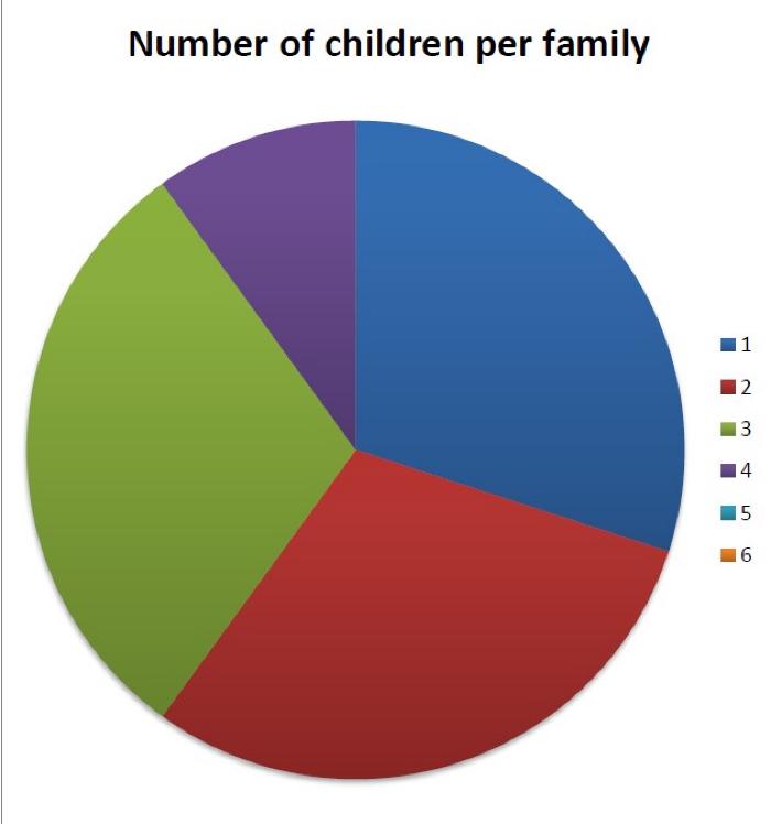 No of children per family