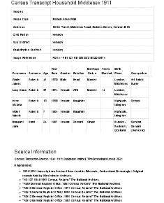 Census 1911 - 10 Middleton Road