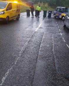 Flooding along Hampstead Way