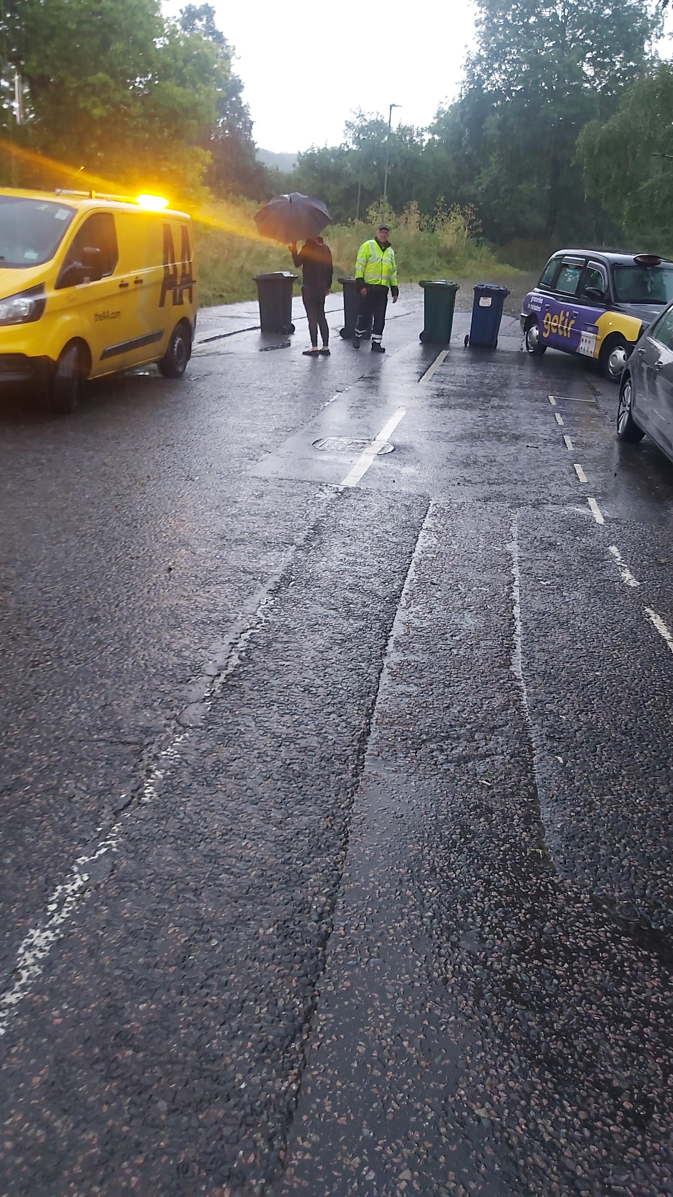 Flooding along Hampstead Way