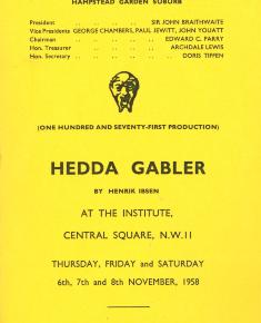 Hedda Gabler - Programme and Review 1958