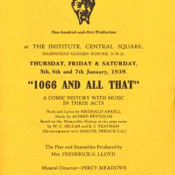 1066 and All That - Programme 1939
