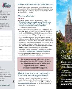 Weathervane fund raising leaflet