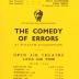 The Comedy of Errors - Programme and Ticket 1966