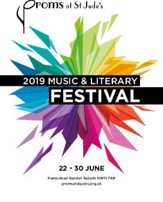2019 Concert programme for the Proms at St Jude's